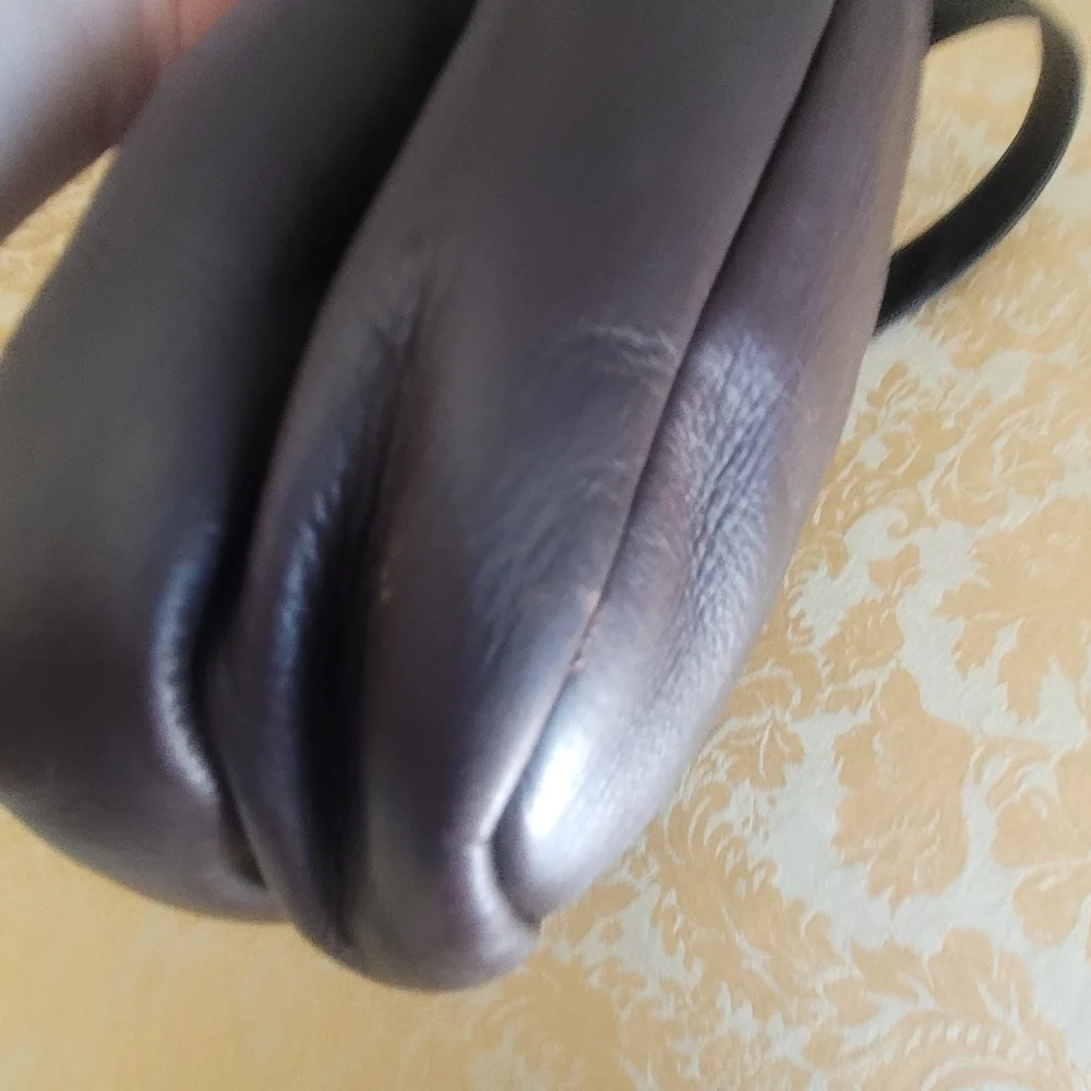 Dark Brown Genuine Leather Messenger Bag Crossbody Large Minimalist